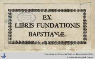 Exlibris (Aus: UB Freiburg, Hs. 1339)