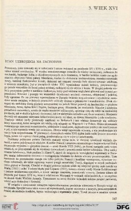 3. Wiek XVI