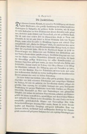 6. Kapitel. Die Zurückziehung.