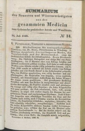 14. Juli 1840. No 14.