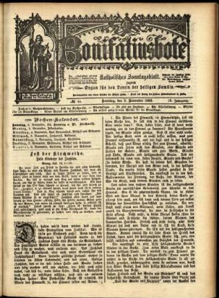 Erste Ausgabe vom Sonntag, den 02. November 1902.