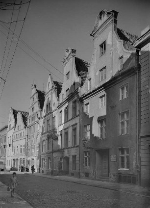 Stralsund. Giebelhäuser in der Mühlenstraße