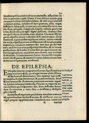 De Epilepsia.