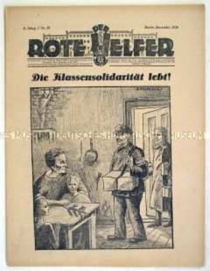 Monatszeitschrift der Roten Hilfe Deutschlands "Der Rote Helfer" u.a. zur Lage im faschistischen Italien