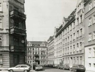 Görlitz. Theodor-Körner-Straße. Blick von der Kleinen Konsulstraße zur Emmerichstraße