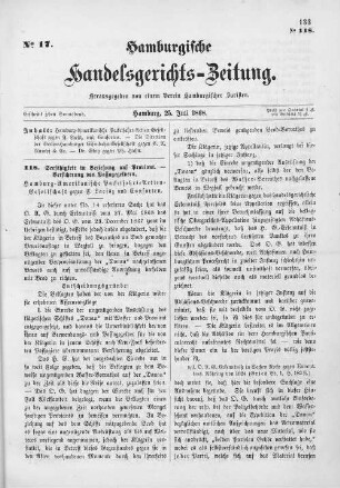 No. 17. 25. Juli 1868
