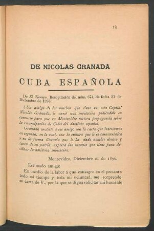 De El Tiempo. Recopilación de núm. 674, de fecha 31 de Diciembre 1896.