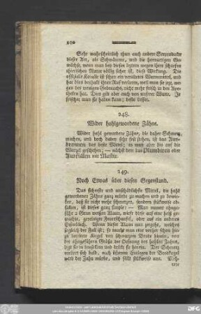 249. Noch Etwas über diesen Gegenstand.