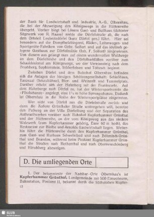 D. Die umliegenden Orte