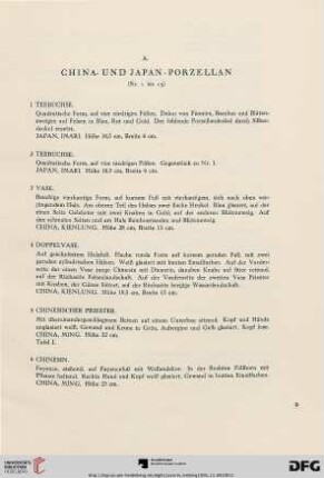 I. Sammlung Dr. Alfred Sandak/Berlin (Nr. 1-327)