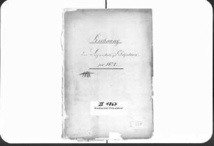 Rechnungen der Leihanstalt für 1872