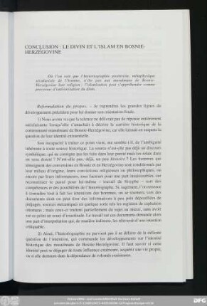 Conclusion: Le Divin Et L'Islam En Bosnie-Herzégovine