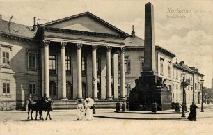 Postkartenalbum mit Motiven von Karlsruhe. "Karlsruhe. Rondellplatz"