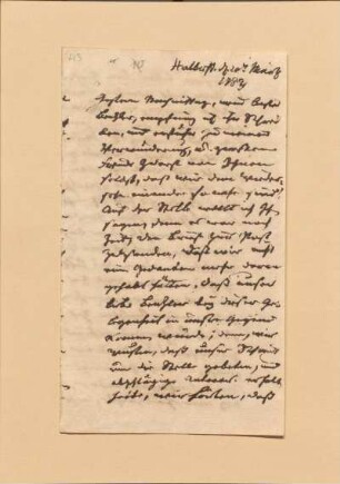 43: Brief von Johann Wilhelm Ludwig Gleim an Johann Lorenz Benzler