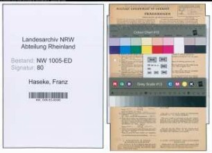 Entnazifizierung Franz Haseke , geb. 10.03.1917 (Geschaeftsinhaber)