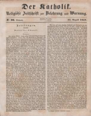 389-392 Zeitfragen : XXXII. Ventura über O'Connell (Fortsetzung)