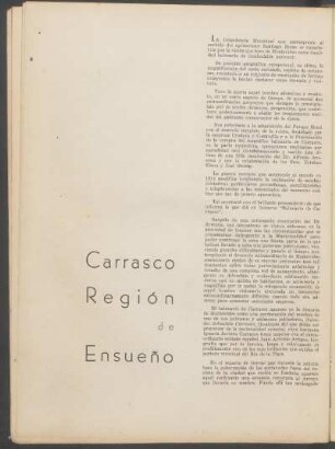 Carrasco, región de ensueño