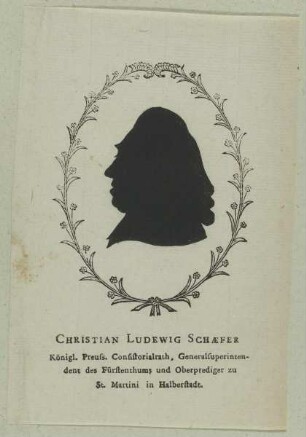 Bildnis des Christian Ludewig Schaefer