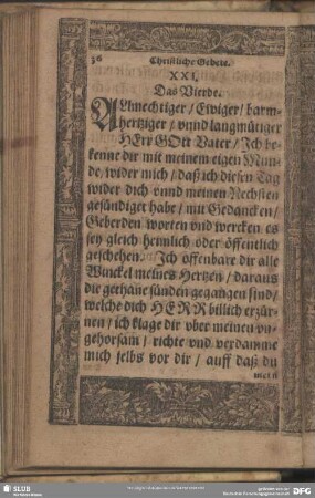 XXI. [Vier Abend gebet, so man wil schlaffen gehen.] Das Vierde
