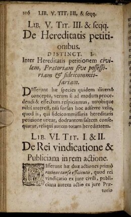Lib. VI. Tit. I. - Tit. III.