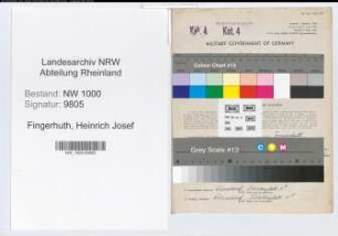 Entnazifizierung Heinrich Josef Fingerhuth, geb. 26.02.1897 (Bankinspektor)