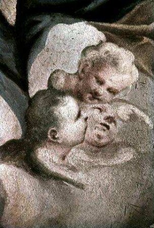 Der Leichnam der heiligen Katherina wird von Engeln zum Berg Sinai getragen