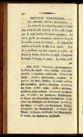 Section Treizieme.