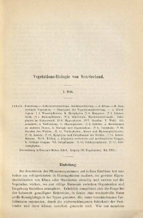 Vegetations-Biologie von Neu-Seeland