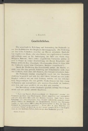 1. Kapitel. Geschichtliches.