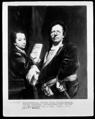 Selbstbildnis mit seinem Sohn Christian Johann Friedrich (1716-1733)
