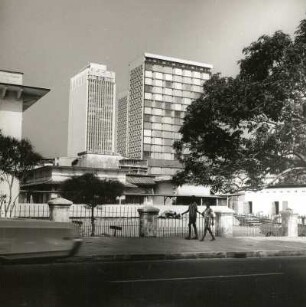 Lagos, Nigeria. Blick auf Hochhäuser