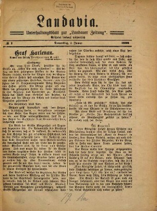 Landavia : Unterhaltungsblatt zur Landauer Zeitung. 1896