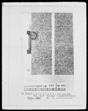Biblia sacra mit einem altlateinischen Judith-Text — Initiale P(aulus apostolus), Folio 355verso