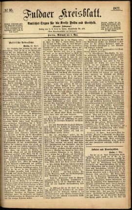 Ausgabe vom Mittwoch, den 02. Mai 1877.