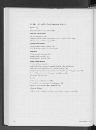 Im März 1985 veröffentlichte Statistische Berichte