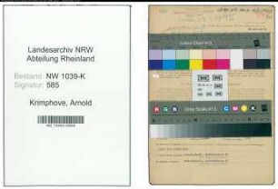 Entnazifizierung Arnold Krimphove , geb. 10.01.1907 (Angestellter)