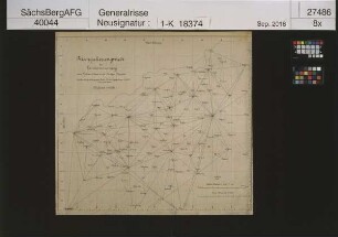 Triangulationsnetz der Landesvermessung vom Leitmeritzer und Saazer Kreis