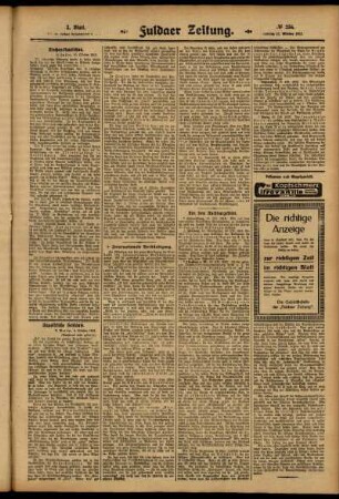 Dritte Ausgabe vom Samstag, den 11. Oktober 1913.