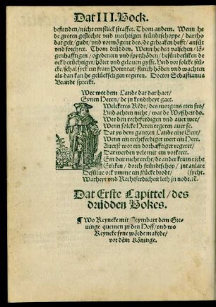 Dat Erste Capittel/ des drüdden Bokes.