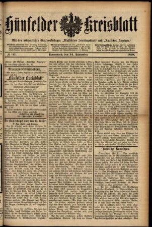 Ausgabe vom Samstag, den 24. September 1898.