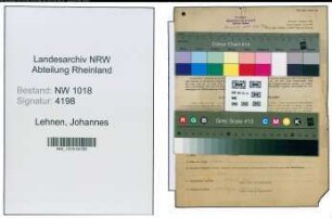 Entnazifizierung Johannes Lehnen , geb. 05.07.1909 ()