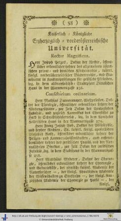 Kaiserlich-Königliche Erzherzoglich-vorderösterreichische Universität.