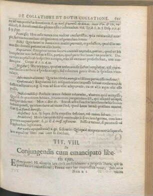 Tit. VIII. De Conjungendis cum emancipato liberis ejus.