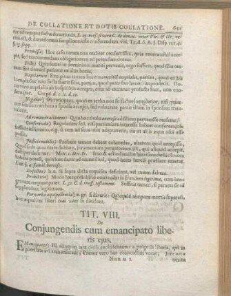 Tit. VIII. De Conjungendis cum emancipato liberis ejus.