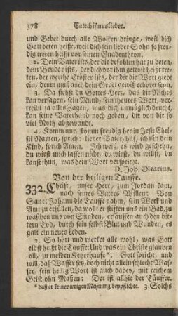 Von der heiligen Tauffe