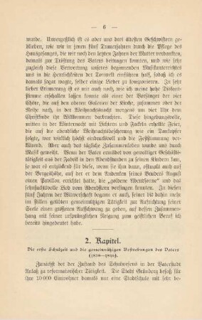 2. Kapitel. Die erste Schulzeit und die gemeinnützigen Bestrebungen des Vaters (1838-1846)