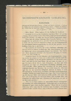 Sechsundzwanzigste Vorlesung.