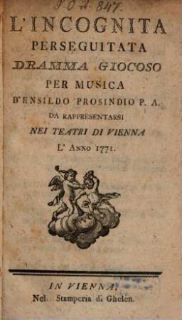 L' incognita persequitata : Dramma giocoso per musica