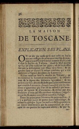 La Maison De Toscane. Explication Des Plans