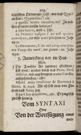 Vom Syntaxi Oder Von der Wortfügung.